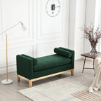 Banc élégant rembourré,avec pieds en bois