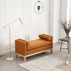 Banc élégant rembourré,avec pieds en bois