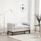 Banc élégant rembourré,avec pieds en bois
