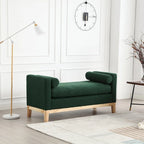 Banc élégant rembourré,avec pieds en bois