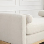 Banc élégant rembourré,avec pieds en bois