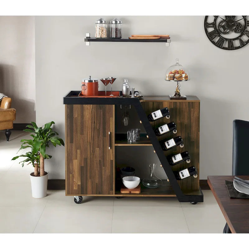 Meuble à vin mobile Tern Modern 6 étagères Furniture of America