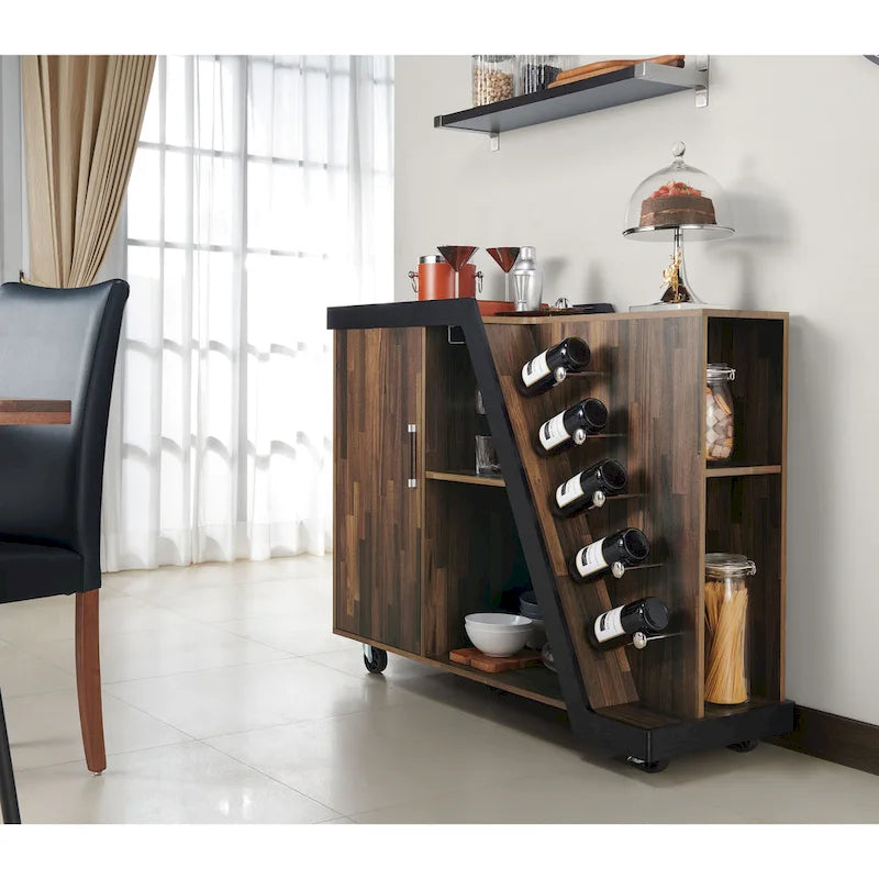Meuble à vin mobile Tern Modern 6 étagères Furniture of America