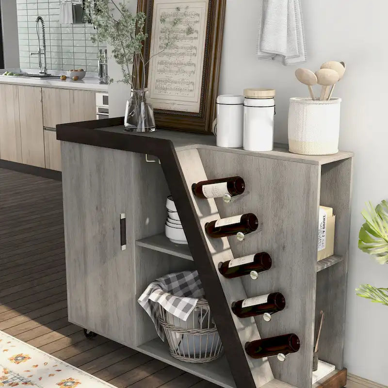Meuble à vin mobile Tern Modern 6 étagères Furniture of America
