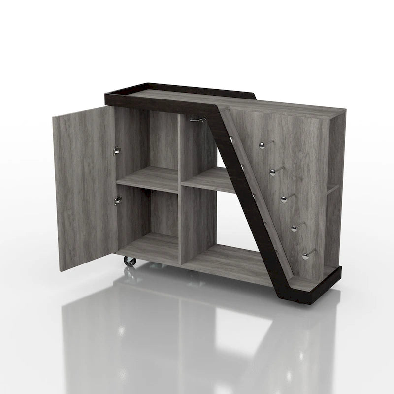 Meuble à vin mobile Tern Modern 6 étagères Furniture of America