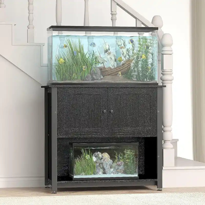 Meuble de support pour aquarium de 150-190 litres avec rangement