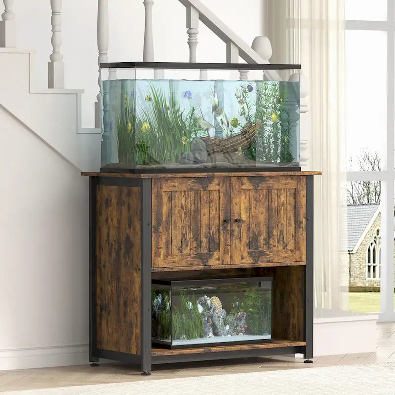 Meuble de support pour aquarium de 150-190 litres avec rangement