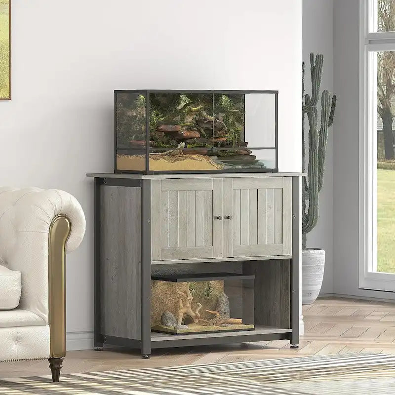 Meuble de support pour aquarium de 150-190 litres avec rangement