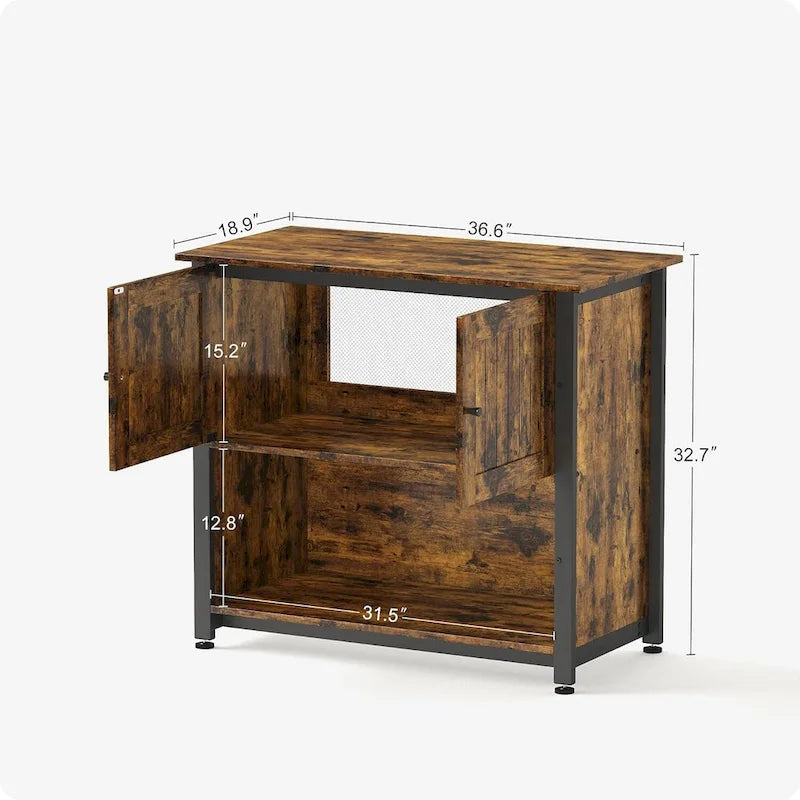 Meuble de support pour aquarium de 150-190 litres avec rangement