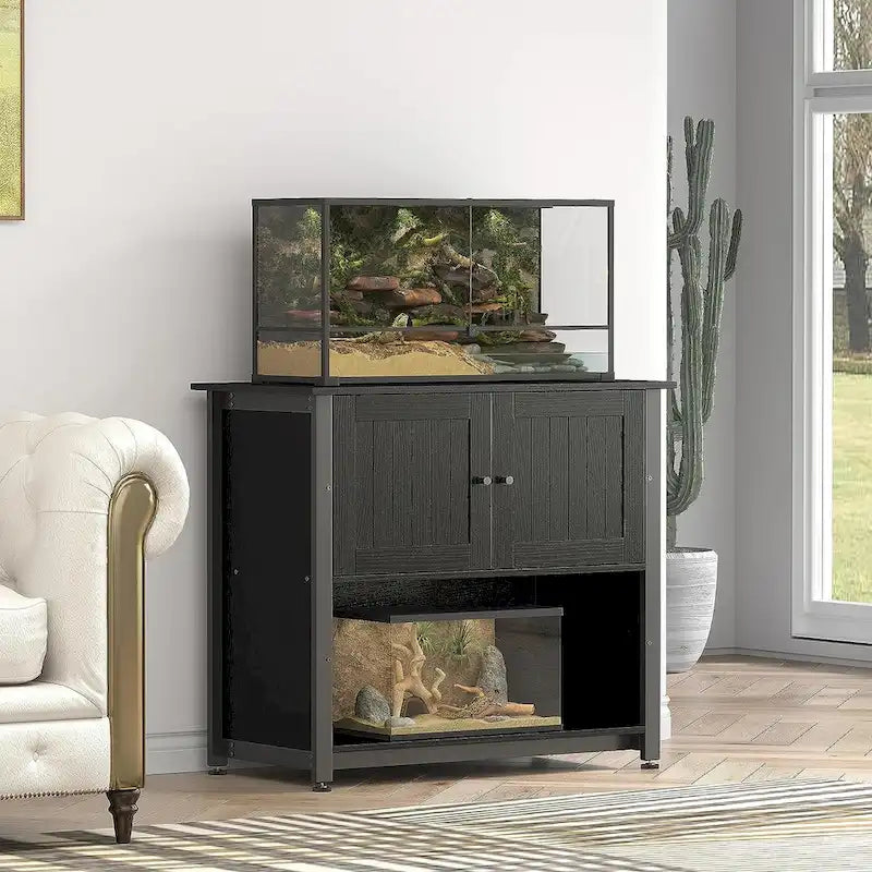 Meuble de support pour aquarium de 150-190 litres avec rangement