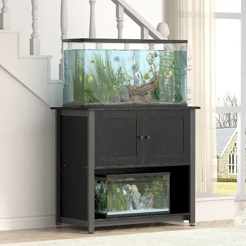 Meuble de support pour aquarium de 150-190 litres avec rangement