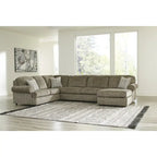 Signature Design by Ashley Hoylake Brown 3-Piece Sectional with Chaise - 143W x 95D x 35H