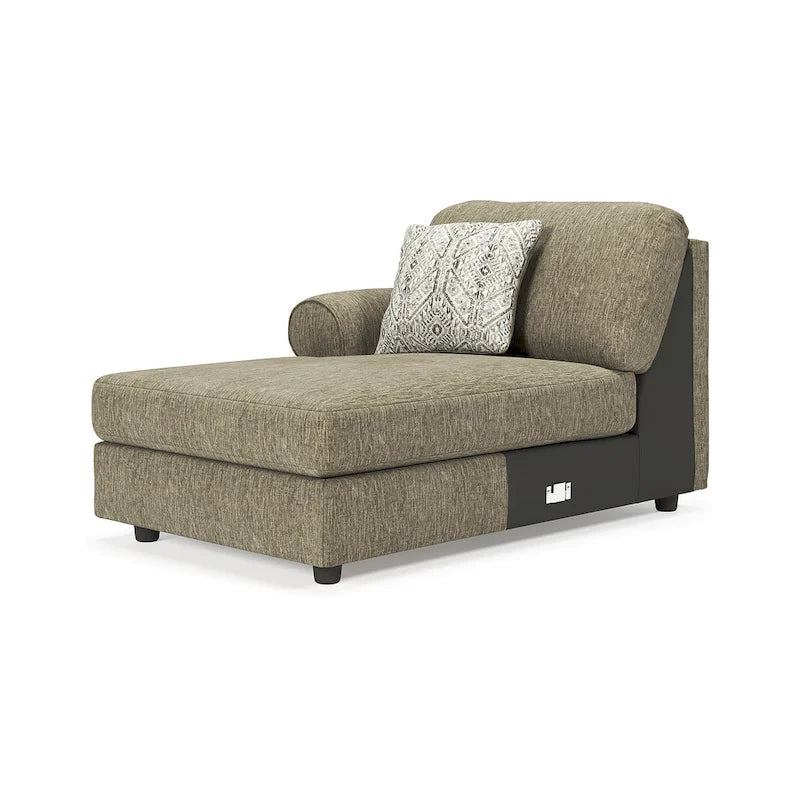 Signature Design by Ashley Hoylake Brown 3-Piece Sectional with Chaise - 143W x 95D x 35H