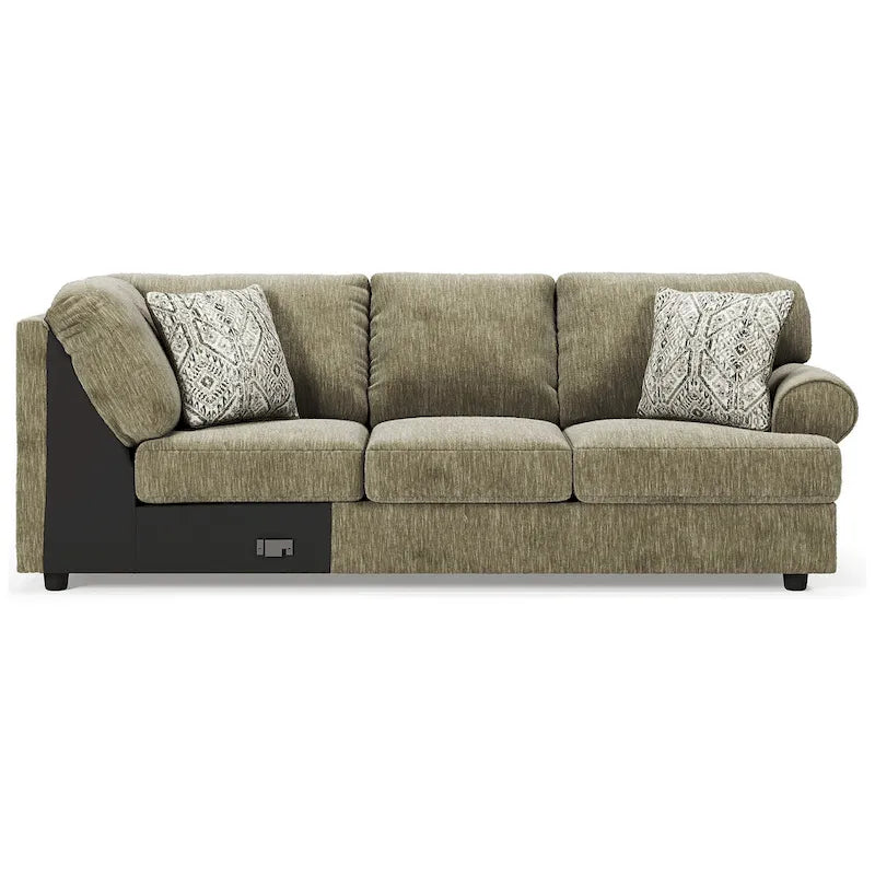 Signature Design by Ashley Hoylake Brown 3-Piece Sectional with Chaise - 143W x 95D x 35H