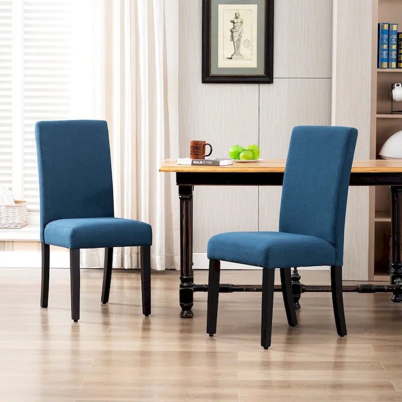 Chaise de salle à manger Grandview en tissu de lin capitonné (lot de 2)