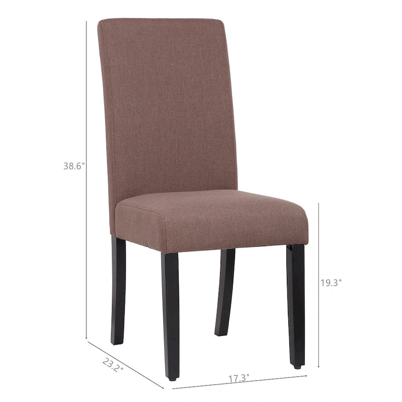 Chaise de salle à manger Grandview en tissu de lin capitonné (lot de 2)