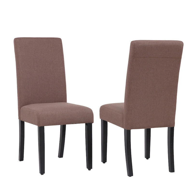 Chaise de salle à manger Grandview en tissu de lin capitonné (lot de 2)