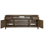 Console TV Origins by Alpine Newport Wood en chêne planchéifié