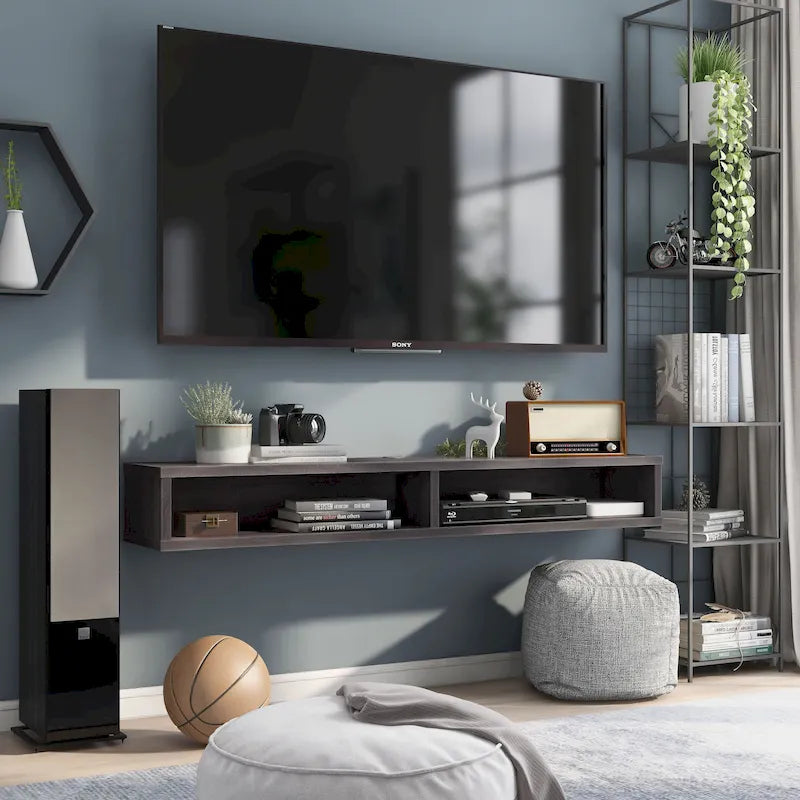 Meuble TV mural 2 étagères 152 cm Rydstorp Modern par Carson Carrington