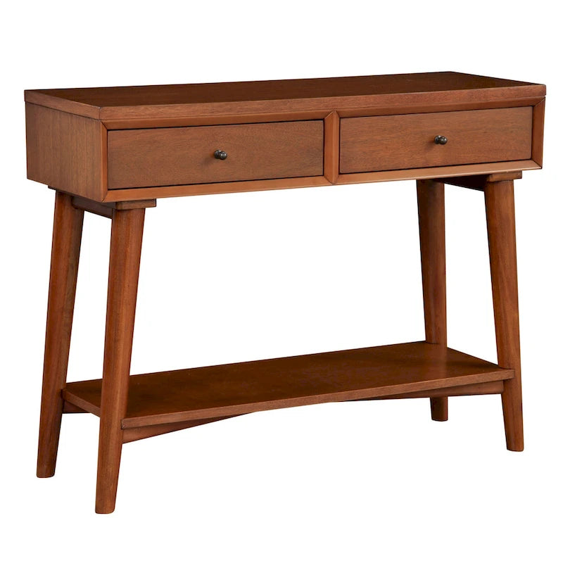 Console Mid-Century Moderne Flynn avec 2 tiroirs de Alpine Furniture