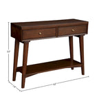 Console Mid-Century Moderne Flynn avec 2 tiroirs de Alpine Furniture