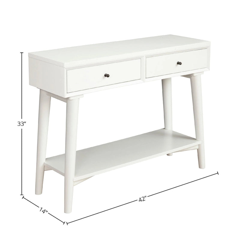 Console Mid-Century Moderne Flynn avec 2 tiroirs de Alpine Furniture