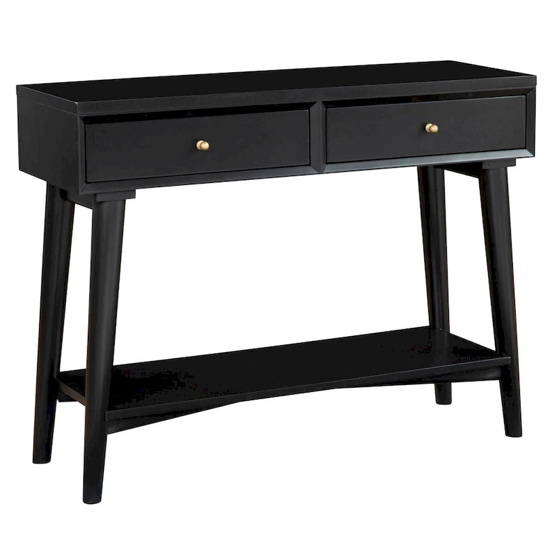Console Mid-Century Moderne Flynn avec 2 tiroirs de Alpine Furniture