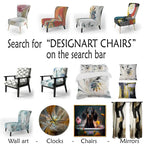 Fauteuil d'appoint abstrait et contemporain Designart « Intuitive Expressions I » bleu et jaune avec accoudoirs