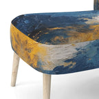 Fauteuil d'appoint abstrait et contemporain Designart « Intuitive Expressions I » bleu et jaune avec accoudoirs