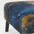 Fauteuil d'appoint abstrait et contemporain Designart « Intuitive Expressions I » bleu et jaune avec accoudoirs