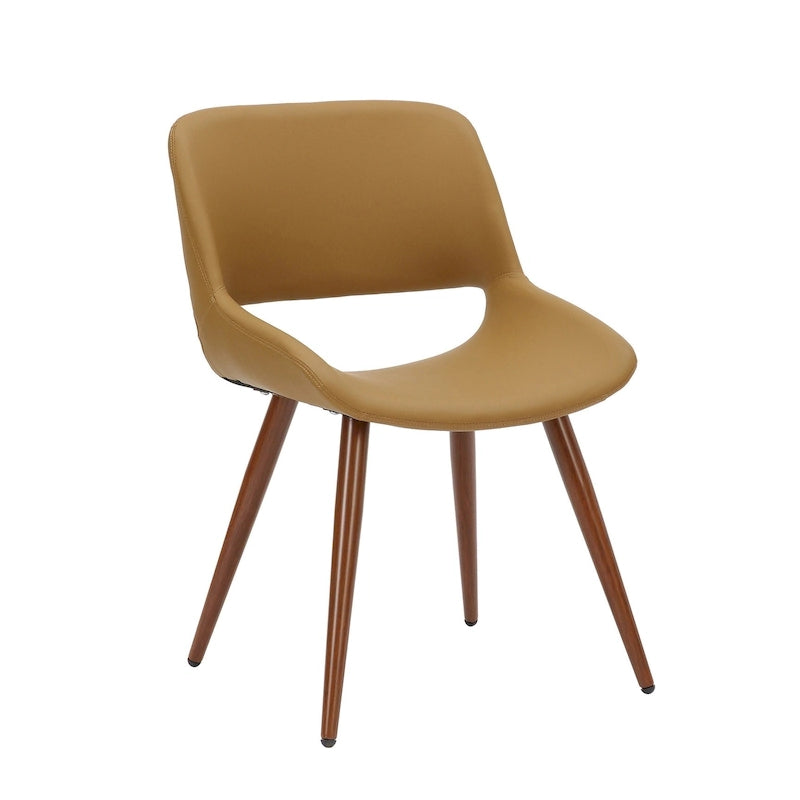 Chaise de salle à manger Carson Carrington Langa en similicuir style Mid-Century avec pieds en métal