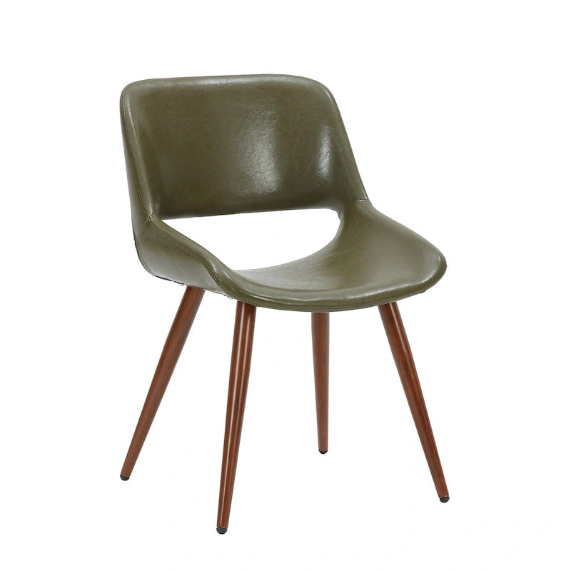 Chaise de salle à manger Carson Carrington Langa en similicuir style Mid-Century avec pieds en métal