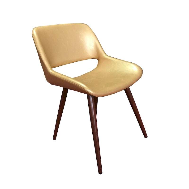 Chaise de salle à manger Carson Carrington Langa en similicuir style Mid-Century avec pieds en métal
