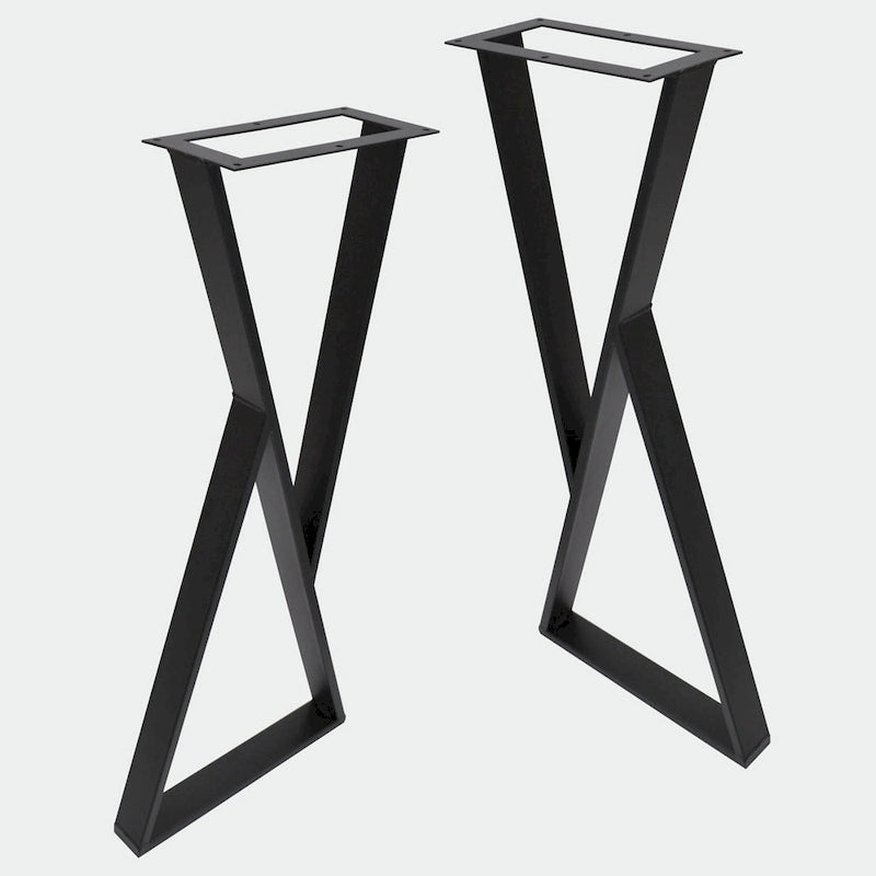 Pieds de table en fer en forme de Z Home Soft Things 2 pièces Pieds de table d'appoint