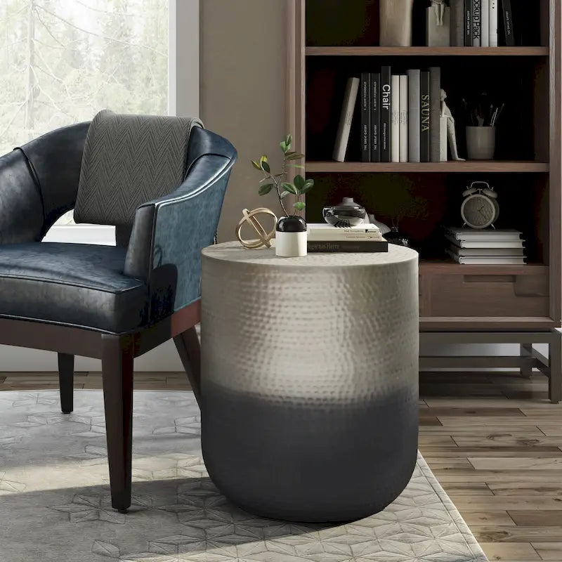WYNDENHALL Kacy Boho 19 inch Wide Metal Metal Side Table, Fully Assembled