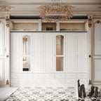 Armoires à double penderie modulaires avec miroir de façade