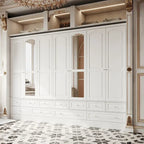 Armoires à double penderie modulaires avec miroir de façade