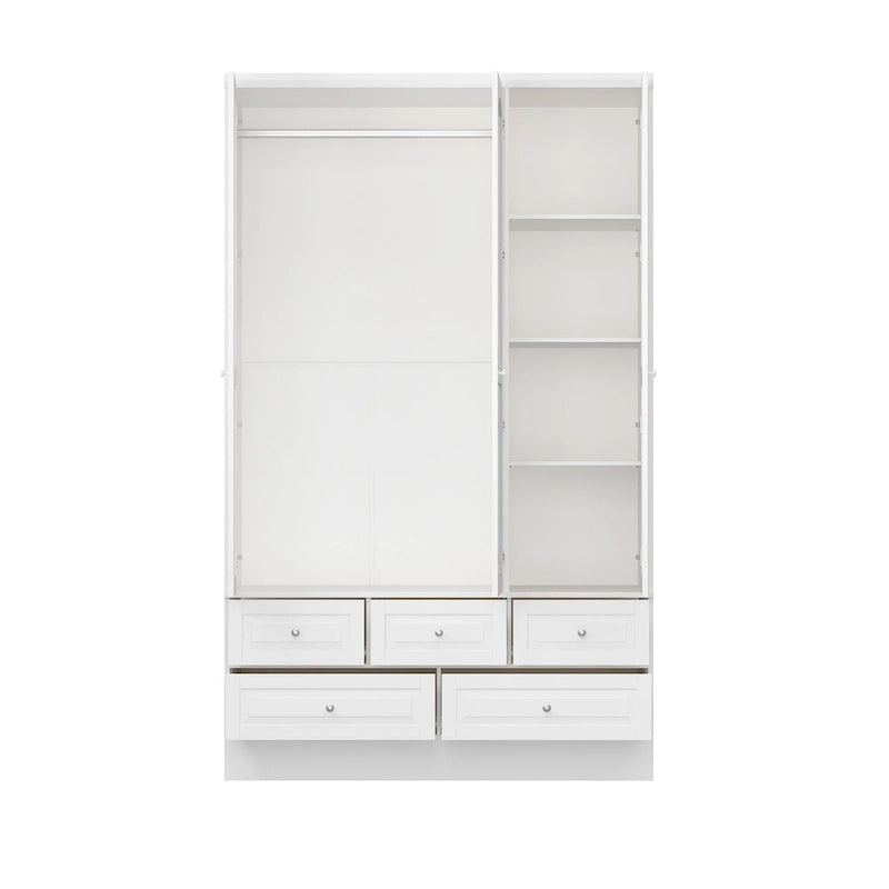 Armoires à double penderie modulaires avec miroir de façade