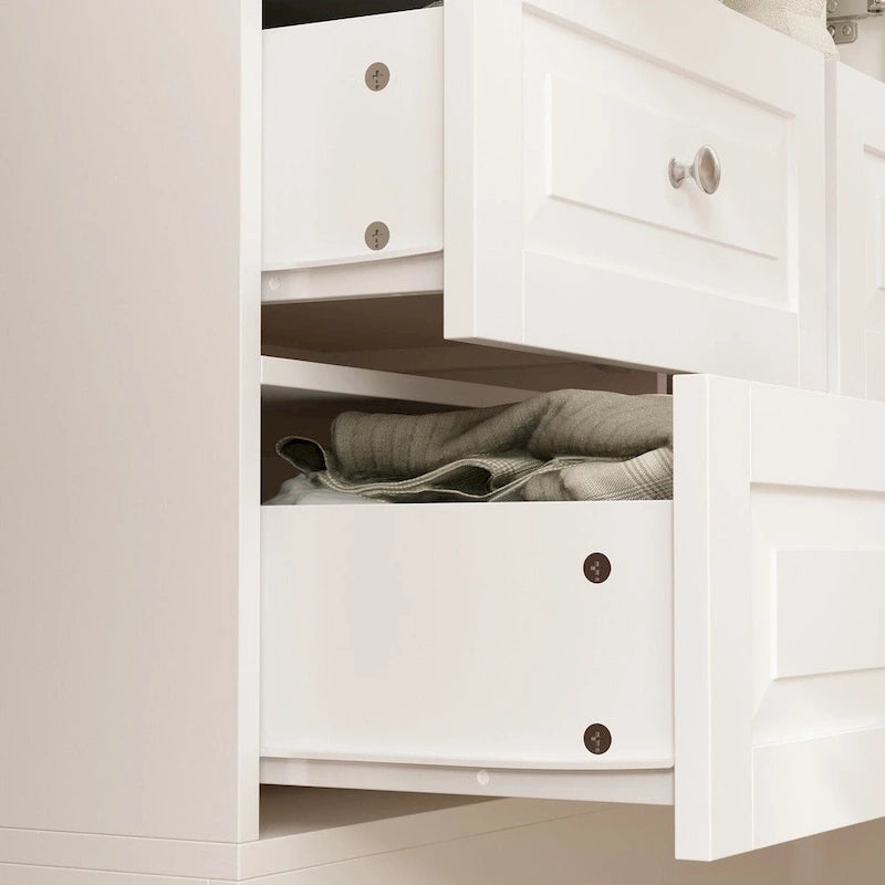 Armoires à double penderie modulaires avec miroir de façade