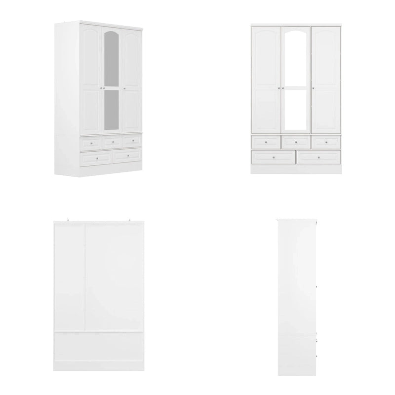 Armoires à double penderie modulaires avec miroir de façade