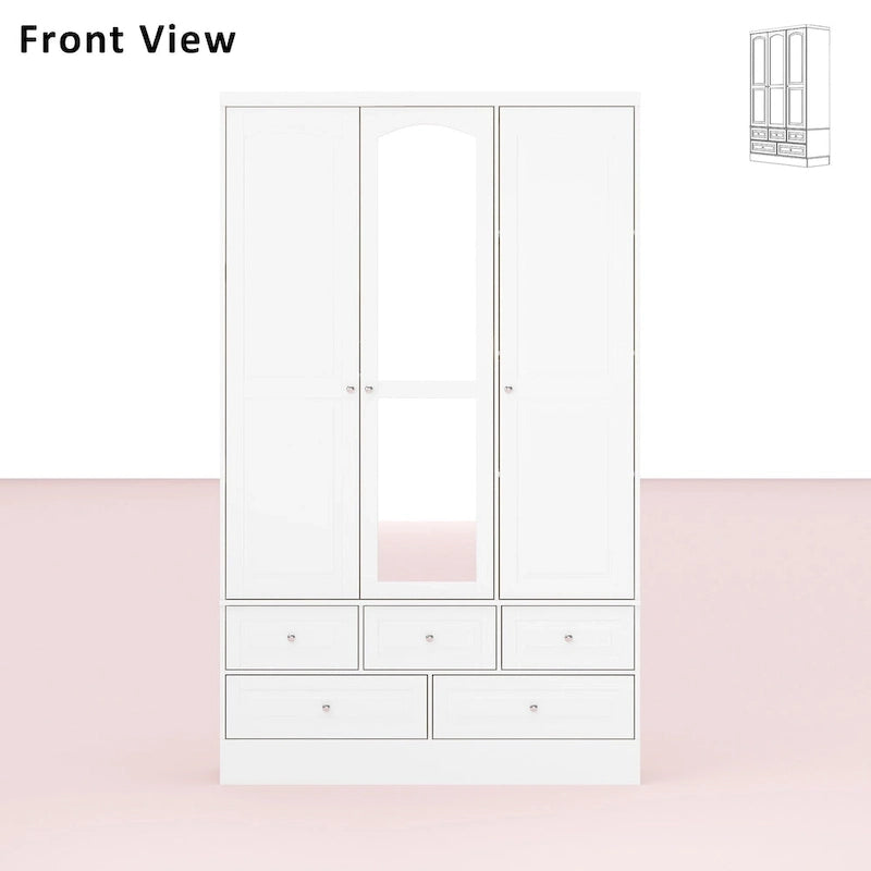 Armoires à double penderie modulaires avec miroir de façade
