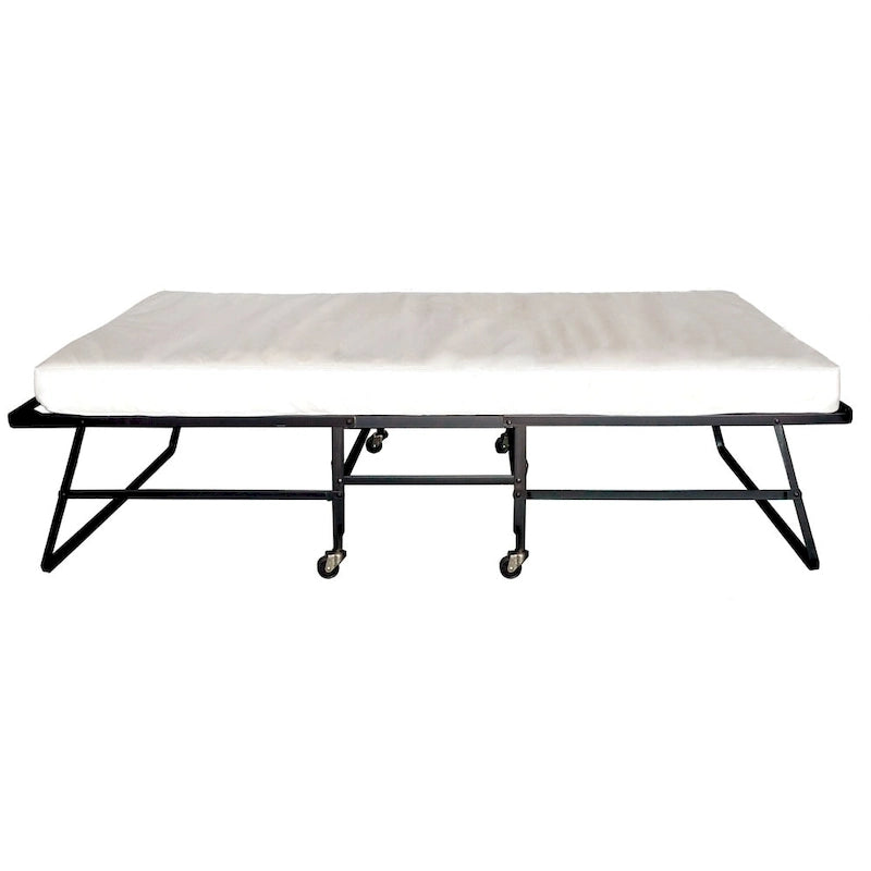 Feld Contemporary Black 48-inch Steel Rollaway Bed with Mattress by 