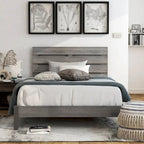 Lit plateforme en bois gris rustique Lucia de Furniture of America