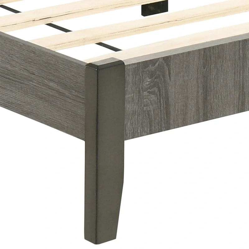 Lit plateforme en bois gris rustique Lucia de Furniture of America