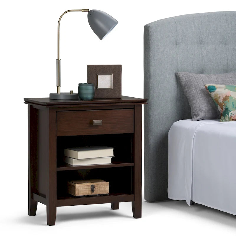 WYNDENHALL Stratford SOLID WOOD 24 inch Wide Bedside Nightstand Table