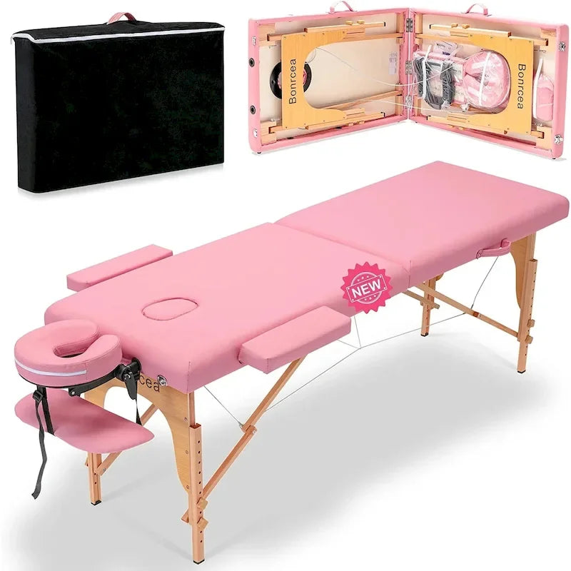 Table de massage portable de 84 pouces de long avec housse de transport