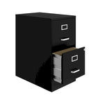 Classeur métallique Space Solutions 22 Deep à 2 tiroirs, noir