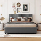 Lit plateforme rembourré Queen size