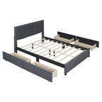 Lit plateforme rembourré Queen size