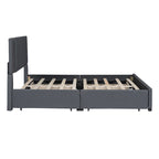Lit plateforme rembourré Queen size